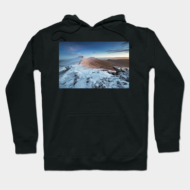 Corn Du, Pen y Fan and Cribyn, Brecon Beacons Hoodie by dasantillo